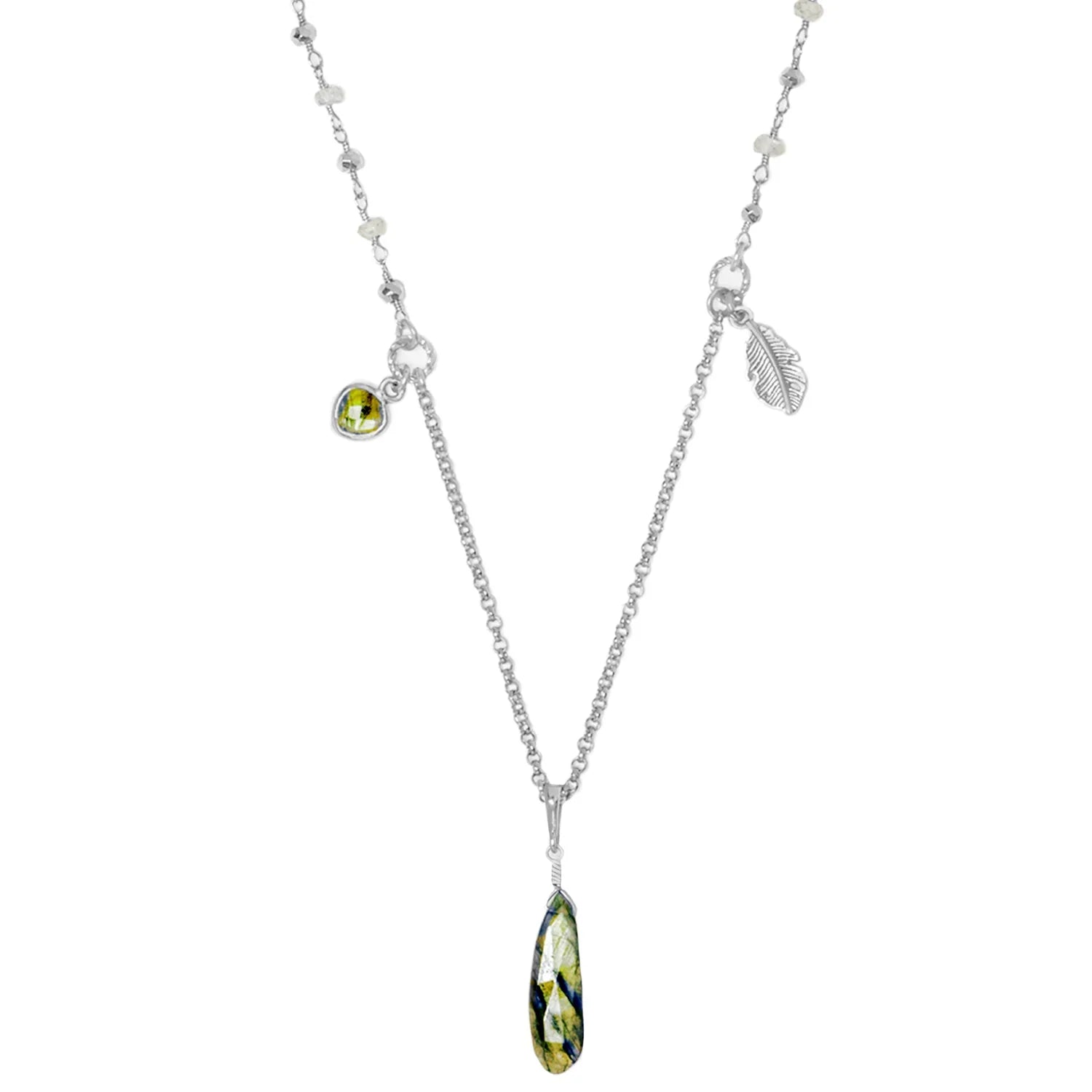 Colette Artisan Labradorite Charm Necklace - BeachBu Jewelry