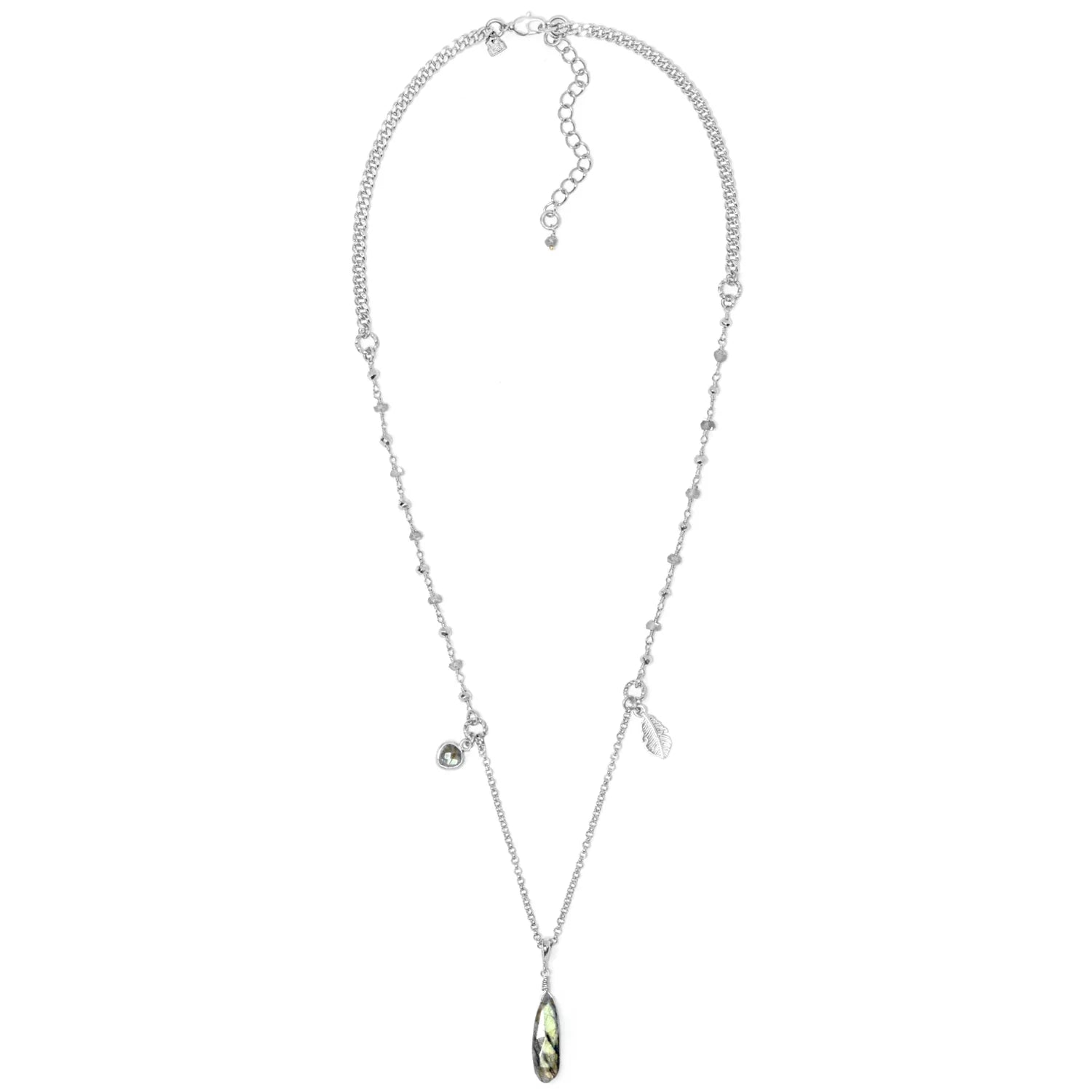 Colette Artisan Labradorite Charm Necklace - BeachBu Jewelry