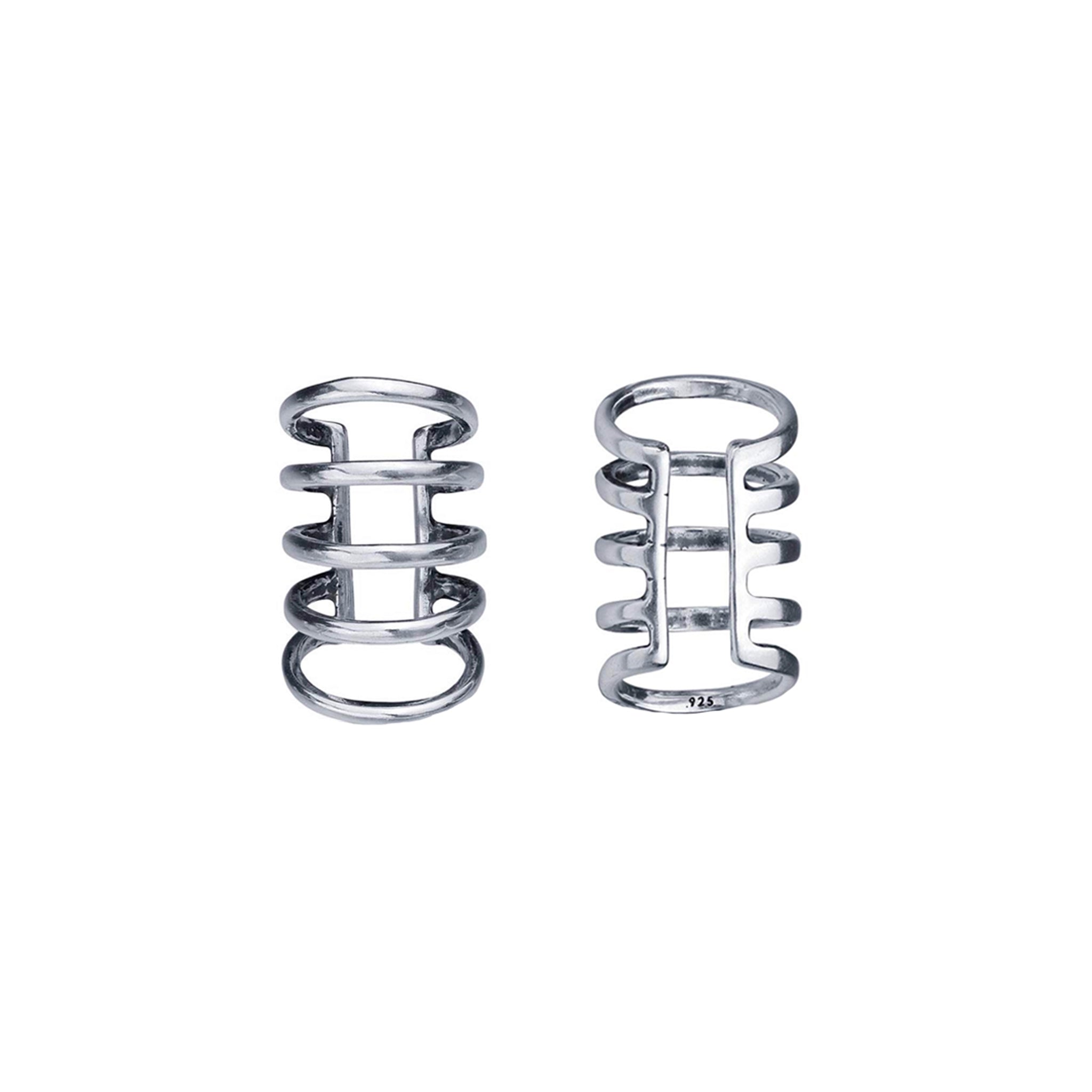 5-Row Sterling Silver Conch Ear Cuff - BeachBu Jewelry