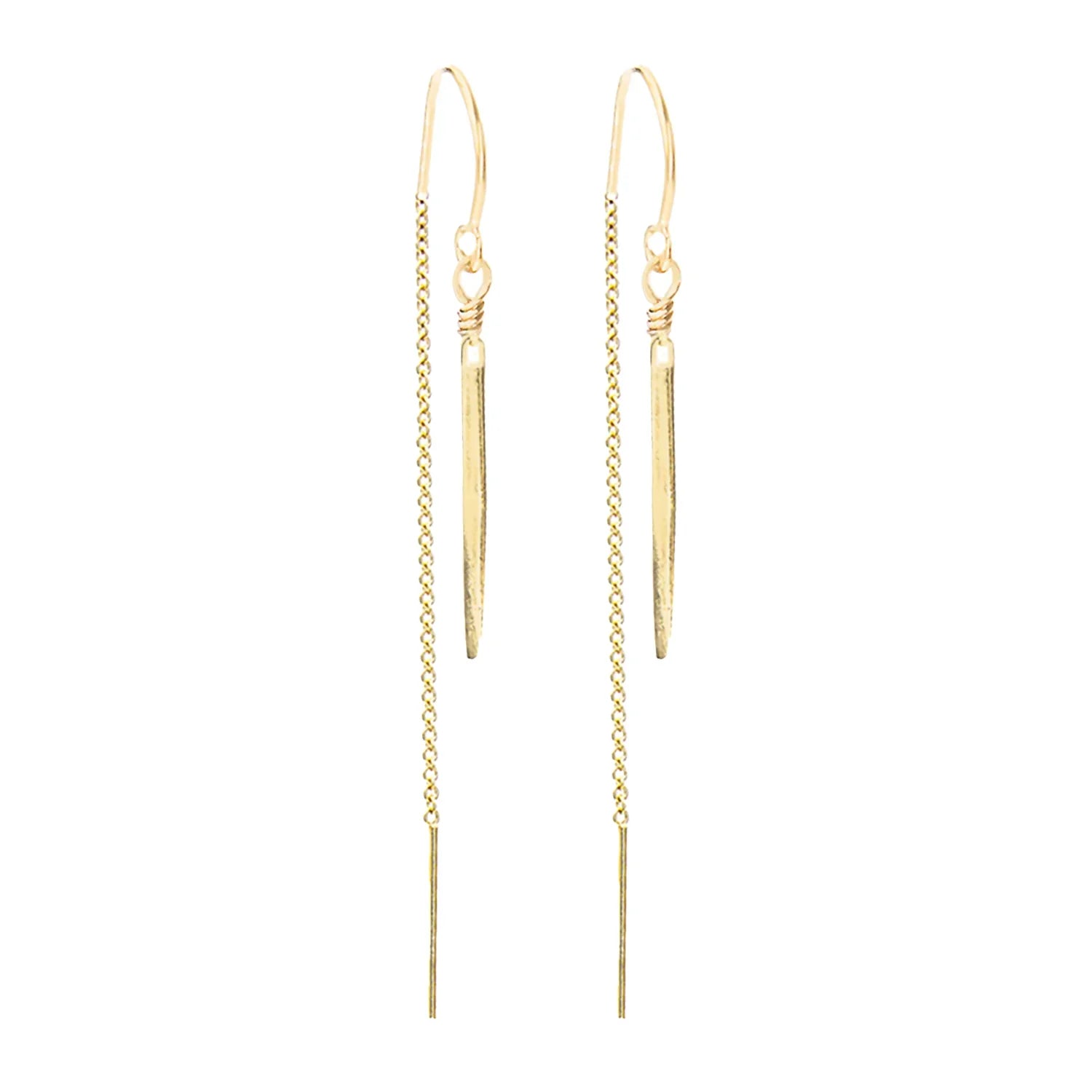 Spike Single Chain Threader Earrings with 1 Inch Spike - BeachBu Jewelry