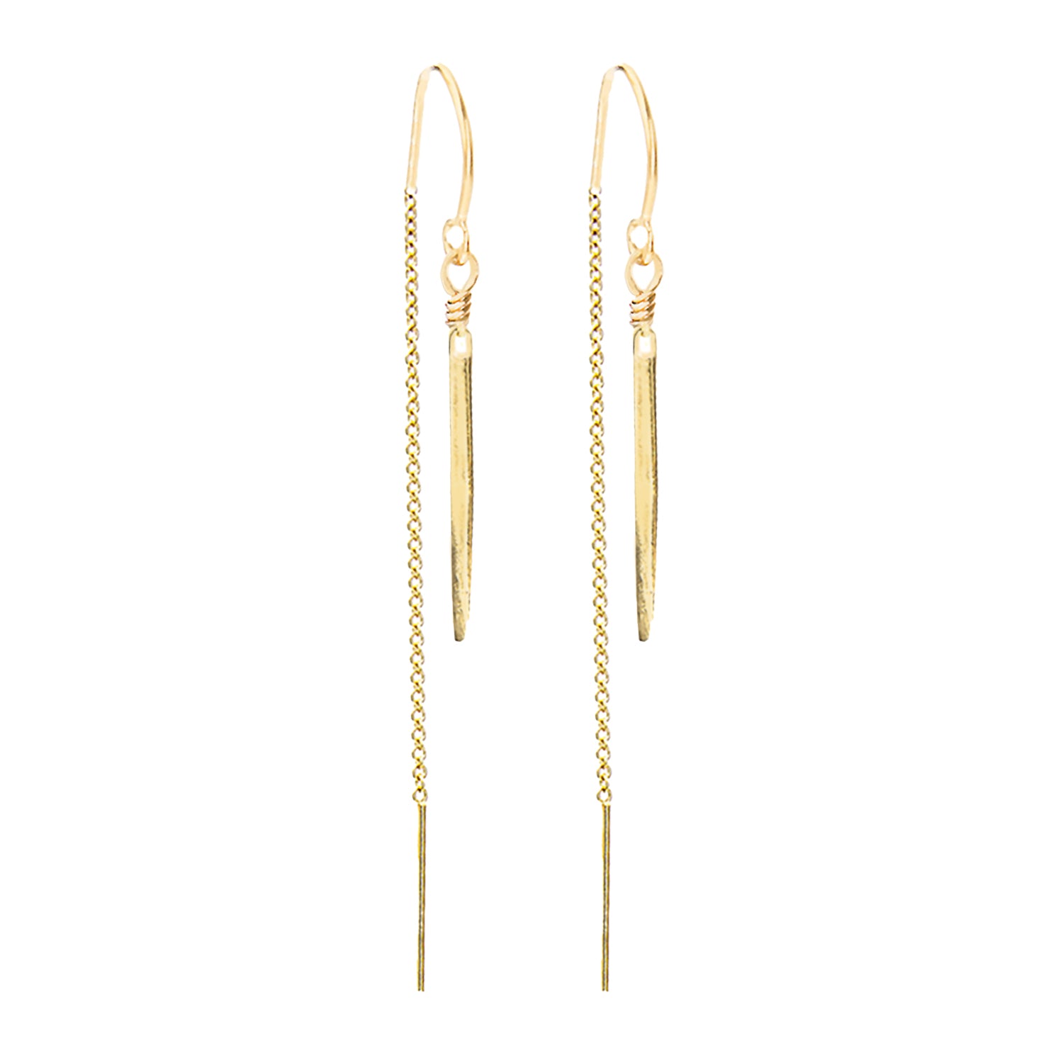 Spike Single Chain Threader Earrings with 1 Inch Spike - BeachBu Jewelry