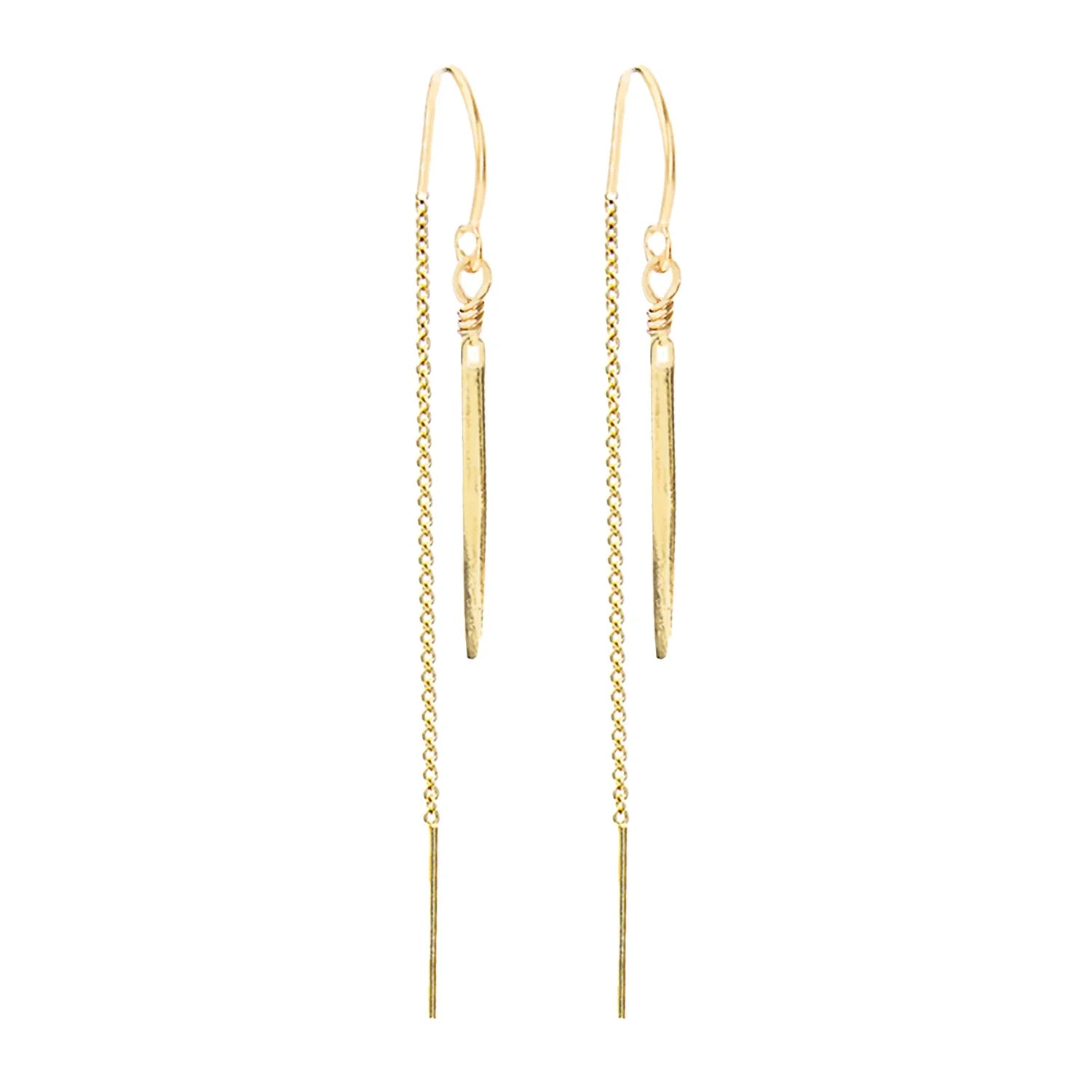 Spike Single Chain Threader Earrings with 1 Inch Spike - BeachBu Jewelry