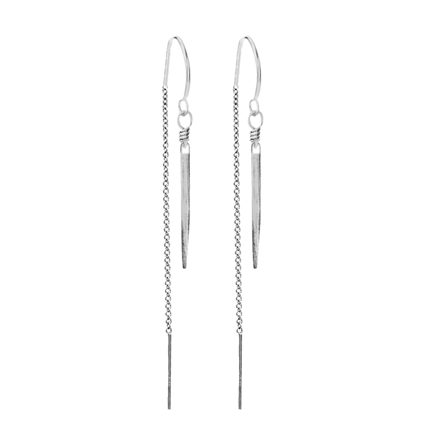 Spike Single Chain Threader Earrings with 1 Inch Spike - BeachBu Jewelry