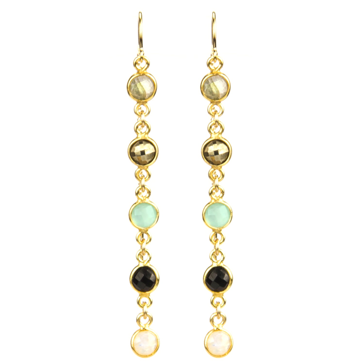 Betty Lou Gemstone Threader Earrings