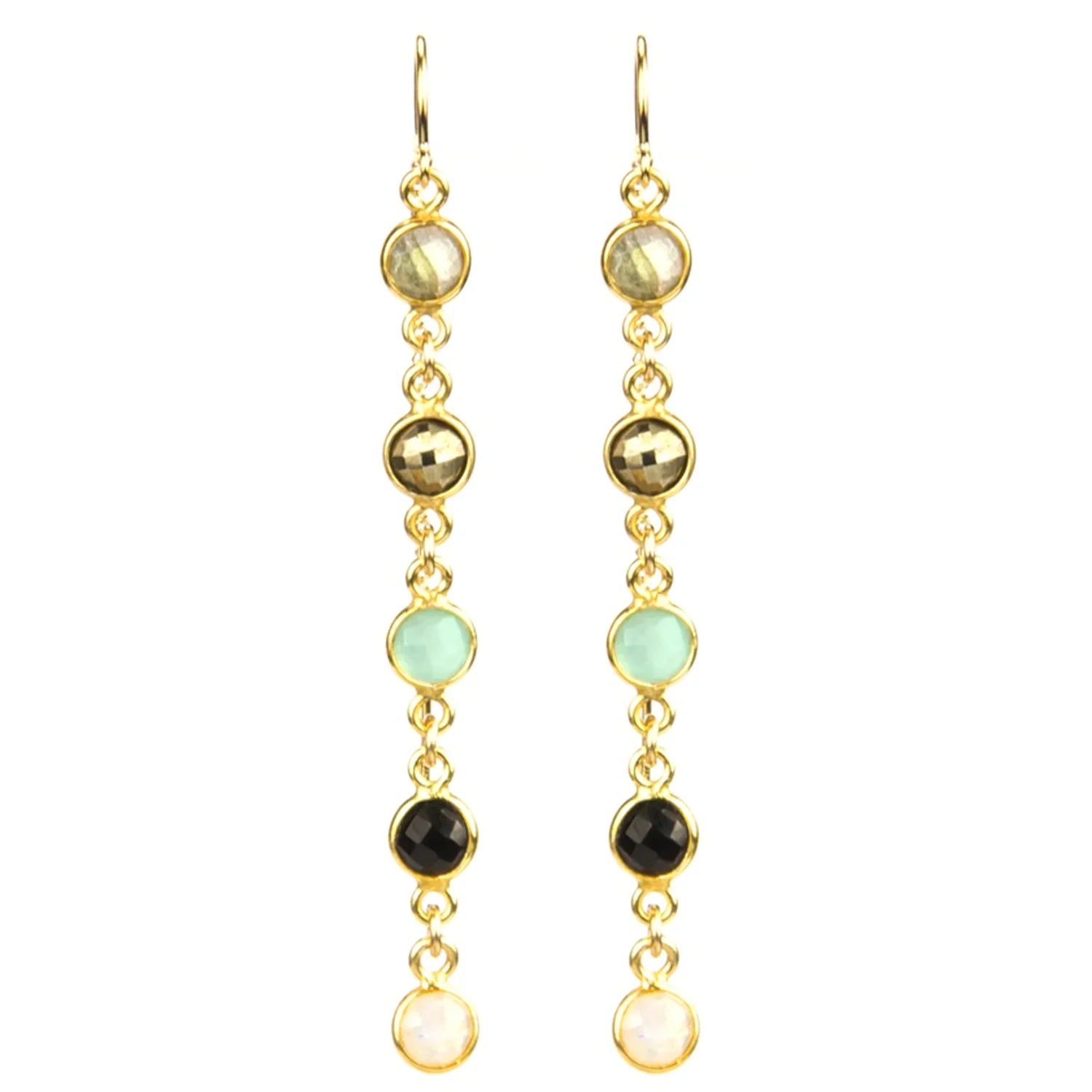 Betty Lou Multi-Gemstone Threader Earrings - BeachBu Jewelry
