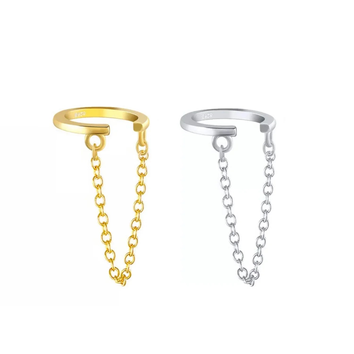 Draped Cable Chain Ear Cuff - BeachBu Jewelry