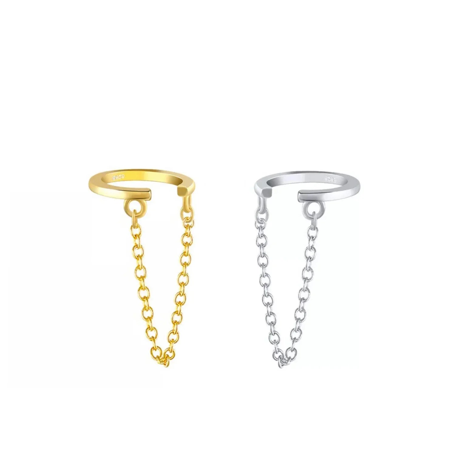 Draped Cable Chain Ear Cuff - BeachBu Jewelry