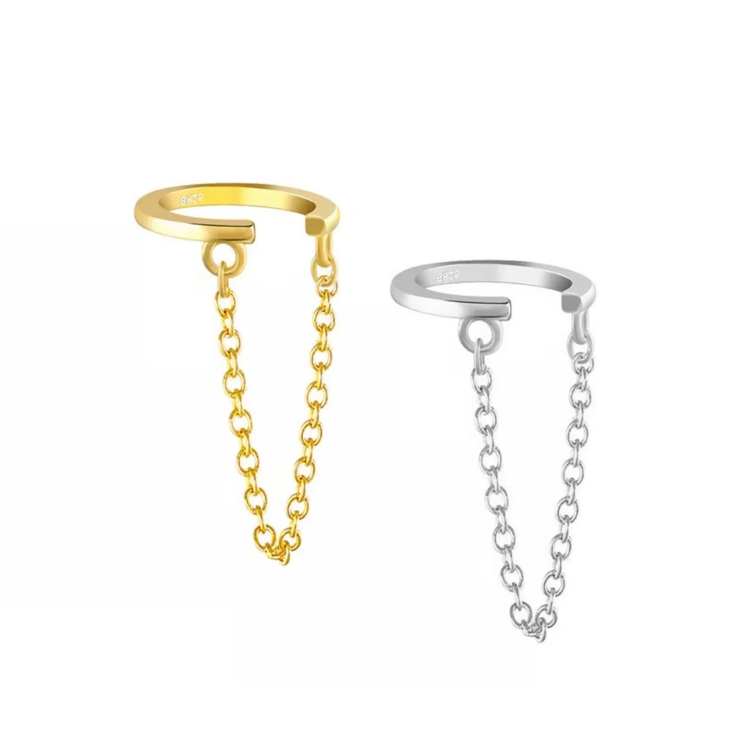 Draped Cable Chain Ear Cuff - BeachBu Jewelry