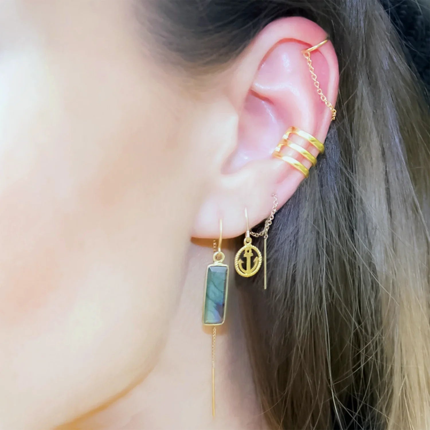 3-Row Conch Ear Cuff - BeachBu Jewelry