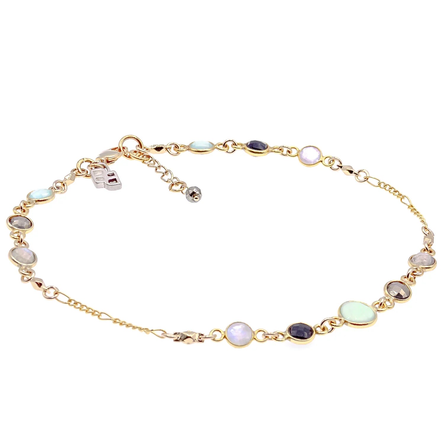 Betty Lou Multi-Gemstone Anklet - BeachBu Jewelry