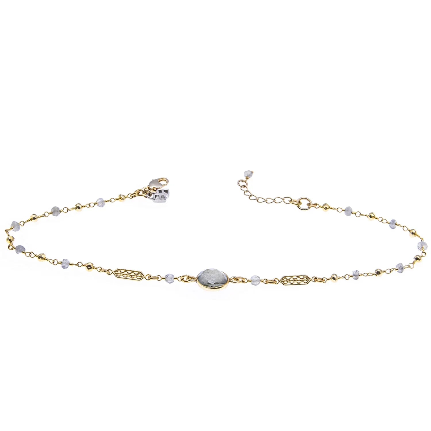 Palmetto Anklet in Labradorite - BeachBu Jewelry