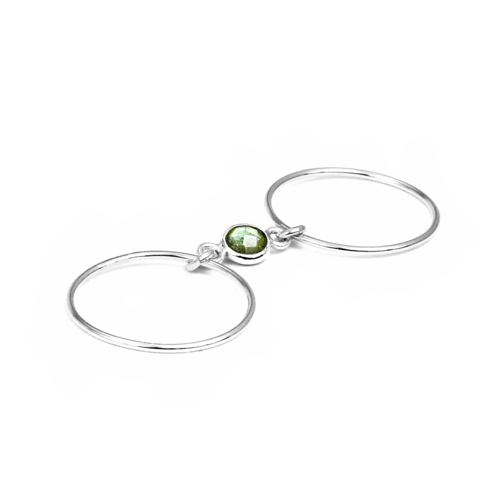 Athena Double Banded Ring with Labradorite - BeachBu Jewelry