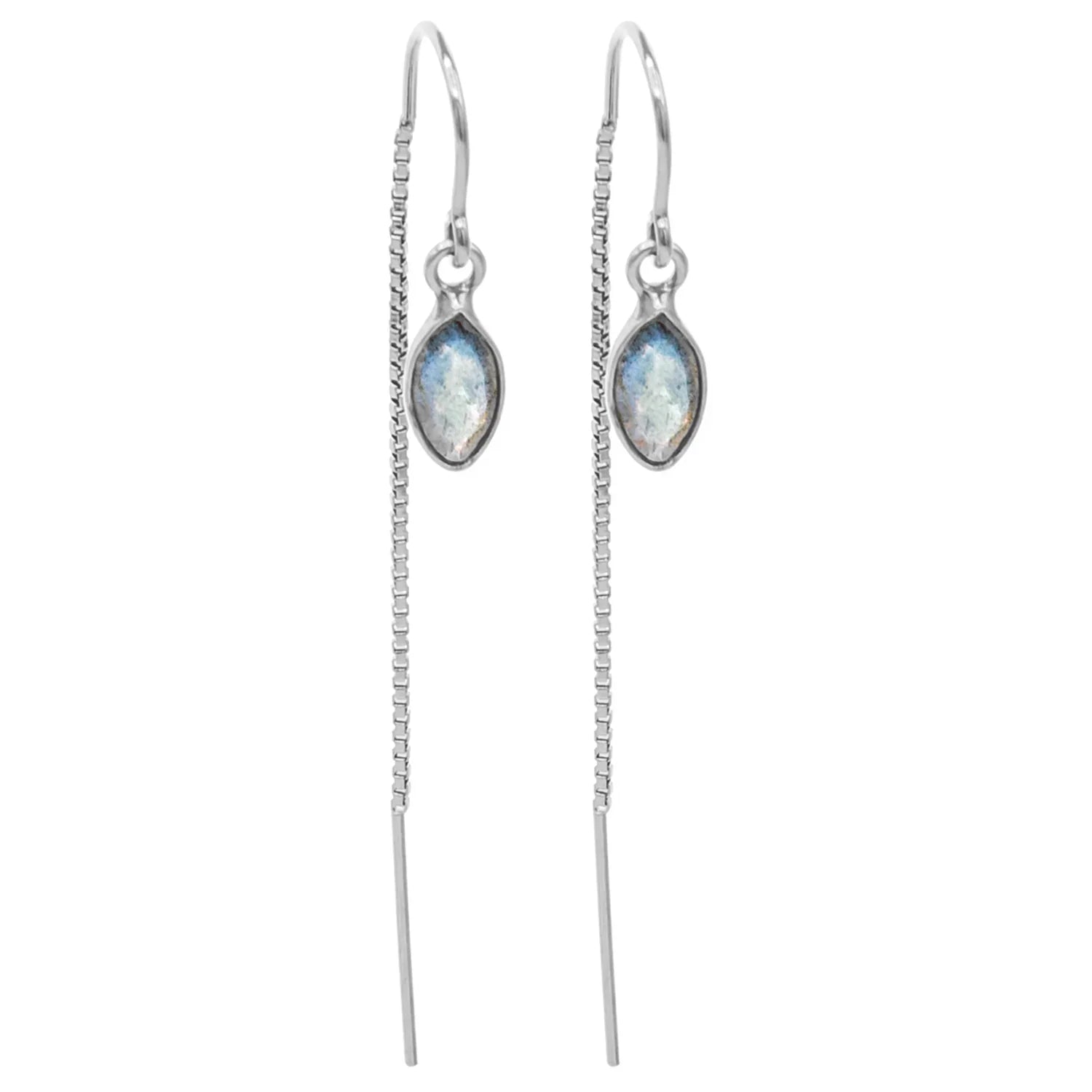 Labradorite Threaders with 2 Ear Cuffs Jewelry Set - BeachBu Jewelry