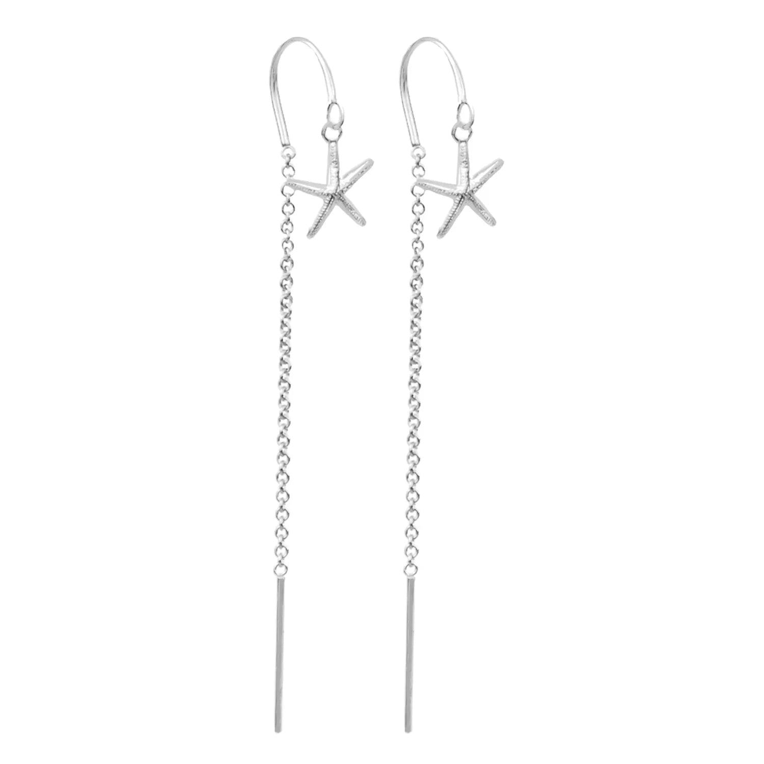 Starfish Charm Threader Earrings
