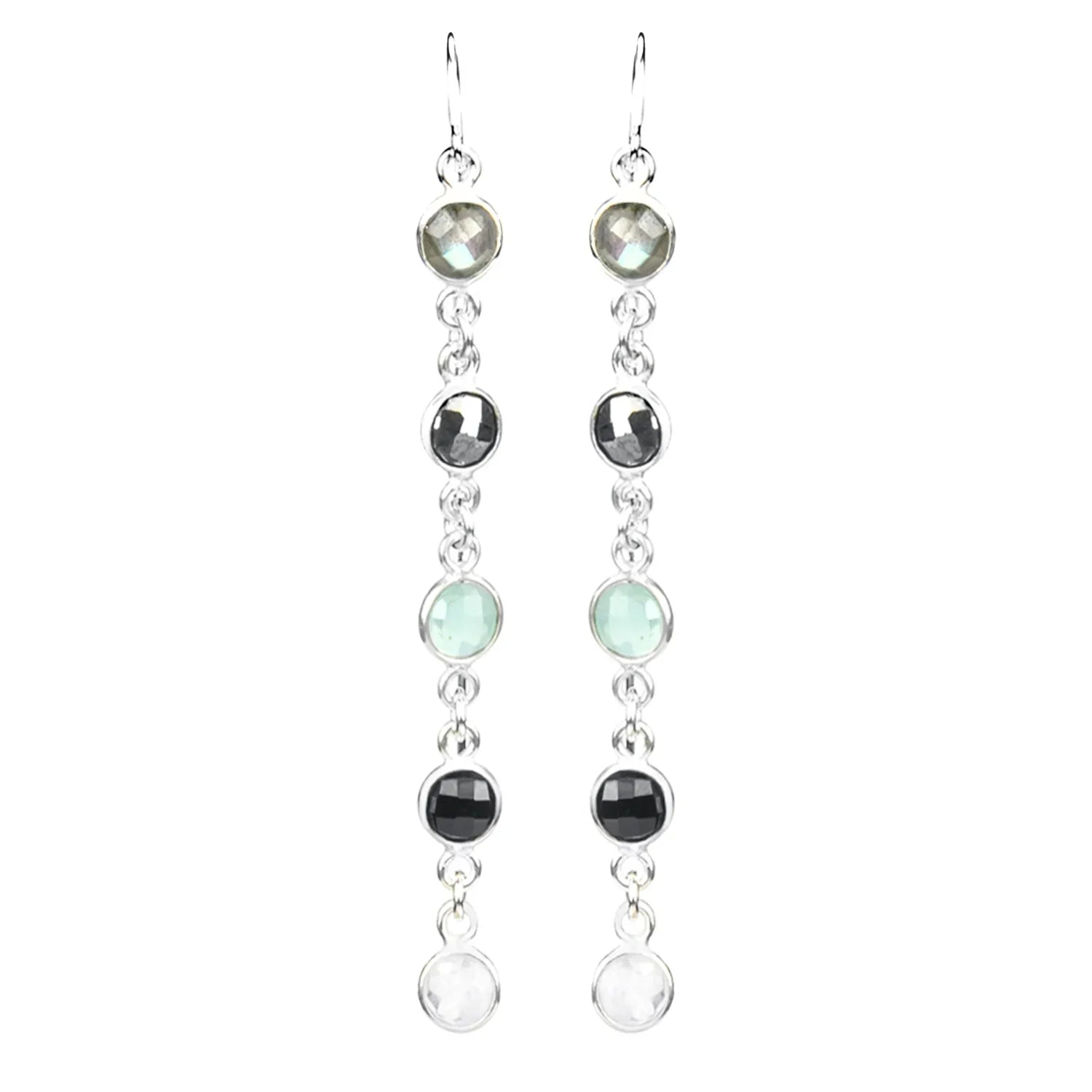Betty Lou Multi-Gemstone Threader Earrings - BeachBu Jewelry