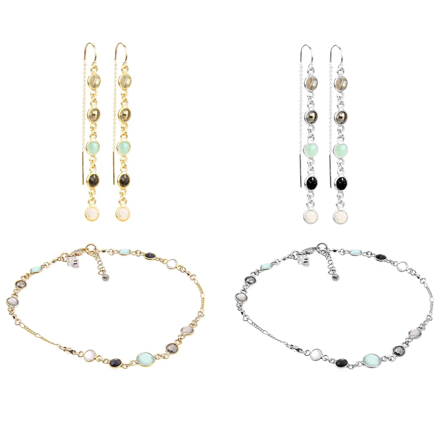 Betty Lou Multi-Gemstone Anklet - BeachBu Jewelry