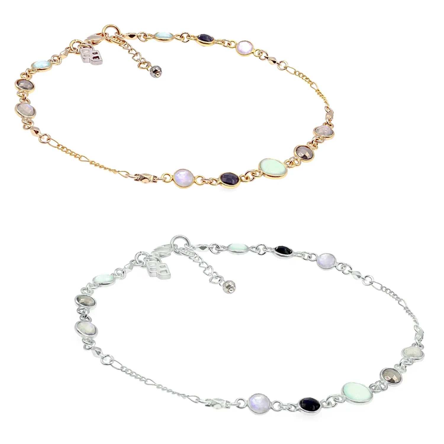 Betty Lou Multi-Gemstone Anklet - BeachBu Jewelry
