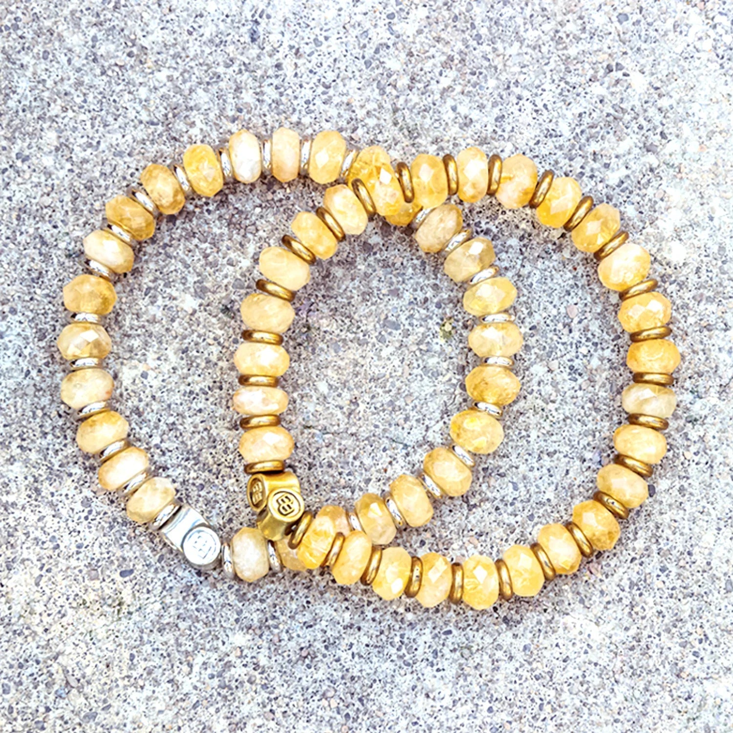 Latigo Beaded Gemstone Bracelet in Silver - BeachBu Jewelry