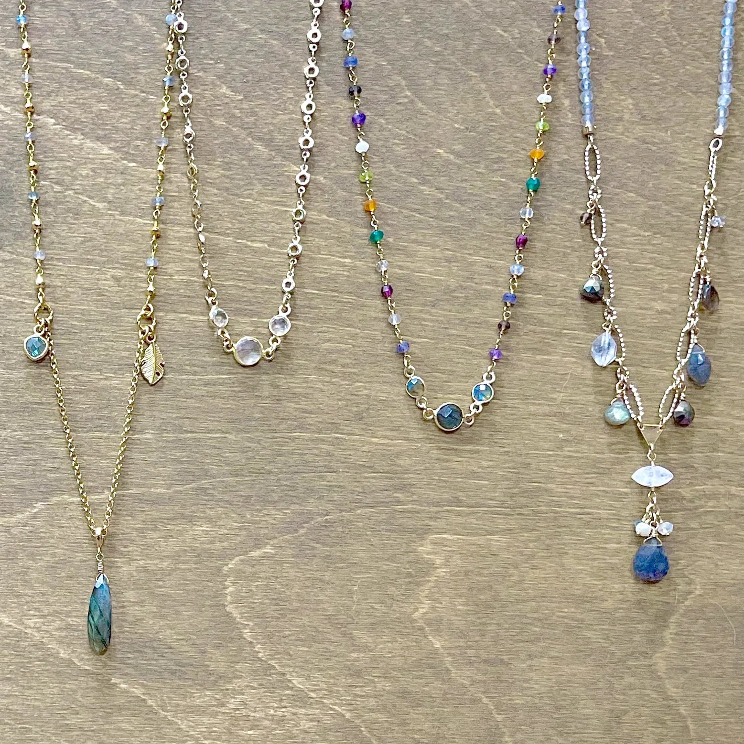 Colette Artisan Labradorite Charm Necklace - BeachBu Jewelry