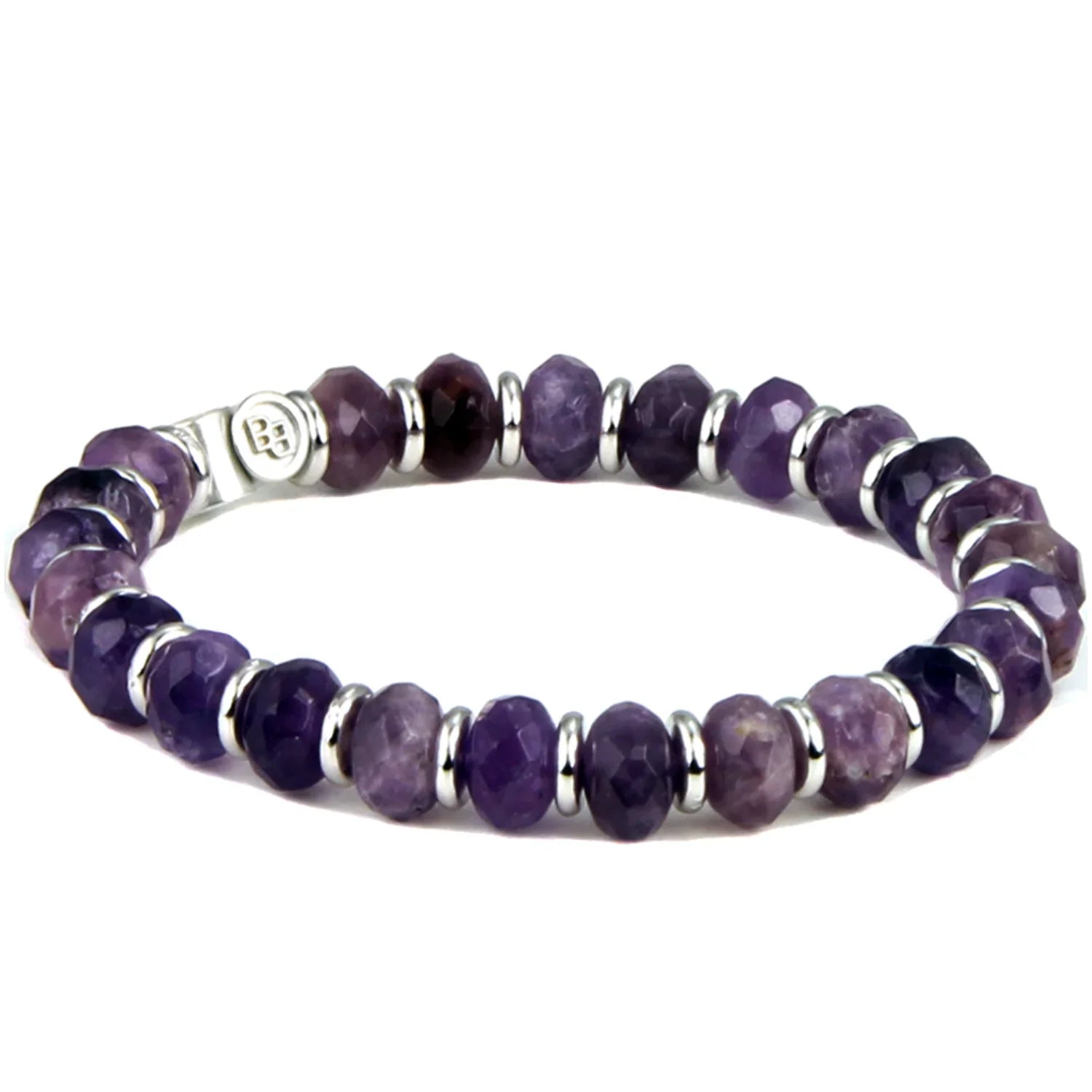 Latigo Beaded Gemstone Bracelet in Silver - BeachBu Jewelry