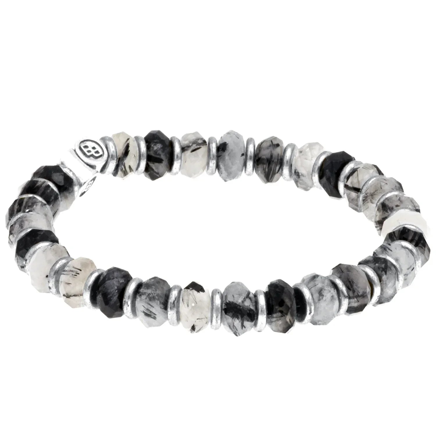 Latigo Beaded Gemstone Bracelet in Silver - BeachBu Jewelry
