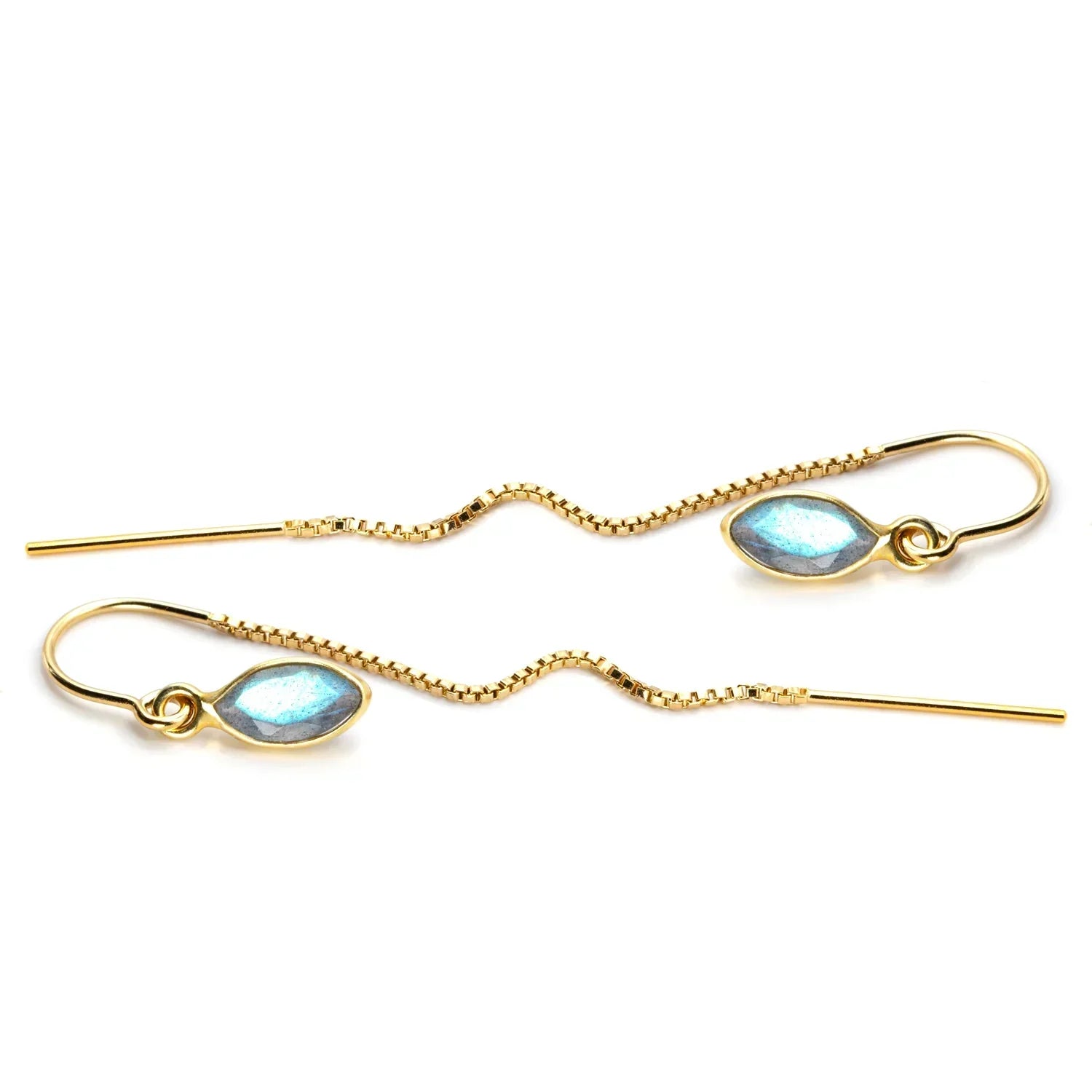 Labradorite Threaders with 2 Ear Cuffs Jewelry Set - BeachBu Jewelry