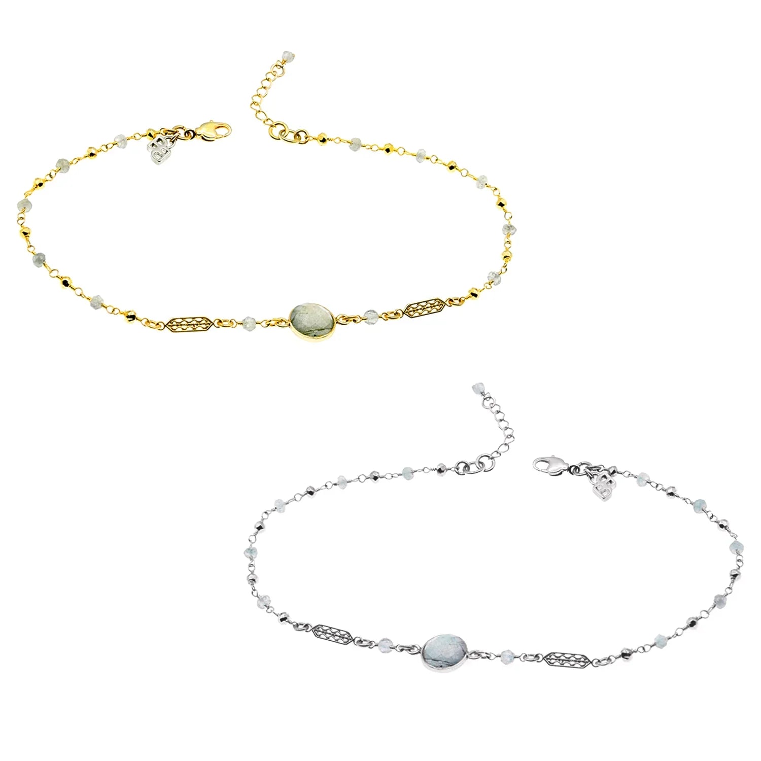 Palmetto Anklet in Labradorite - BeachBu Jewelry