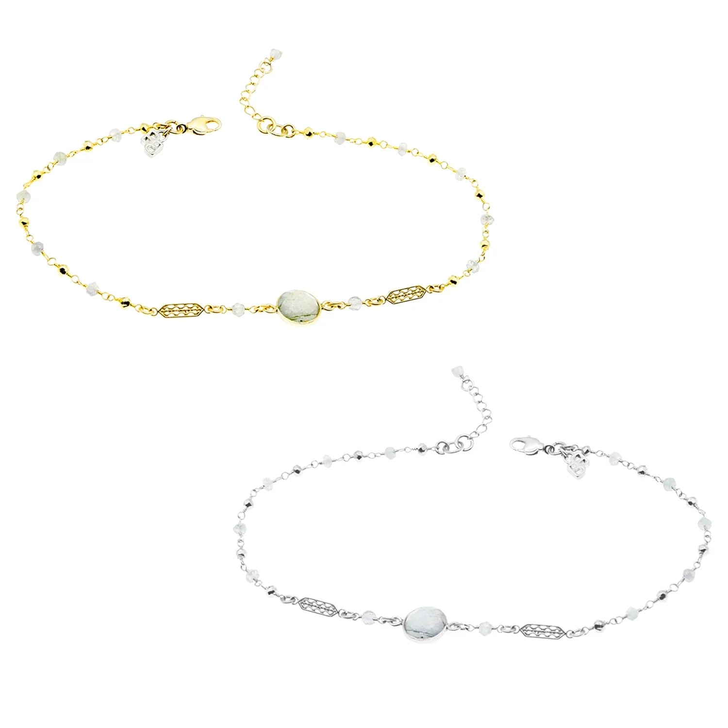 Palmetto Anklet in Labradorite - BeachBu Jewelry