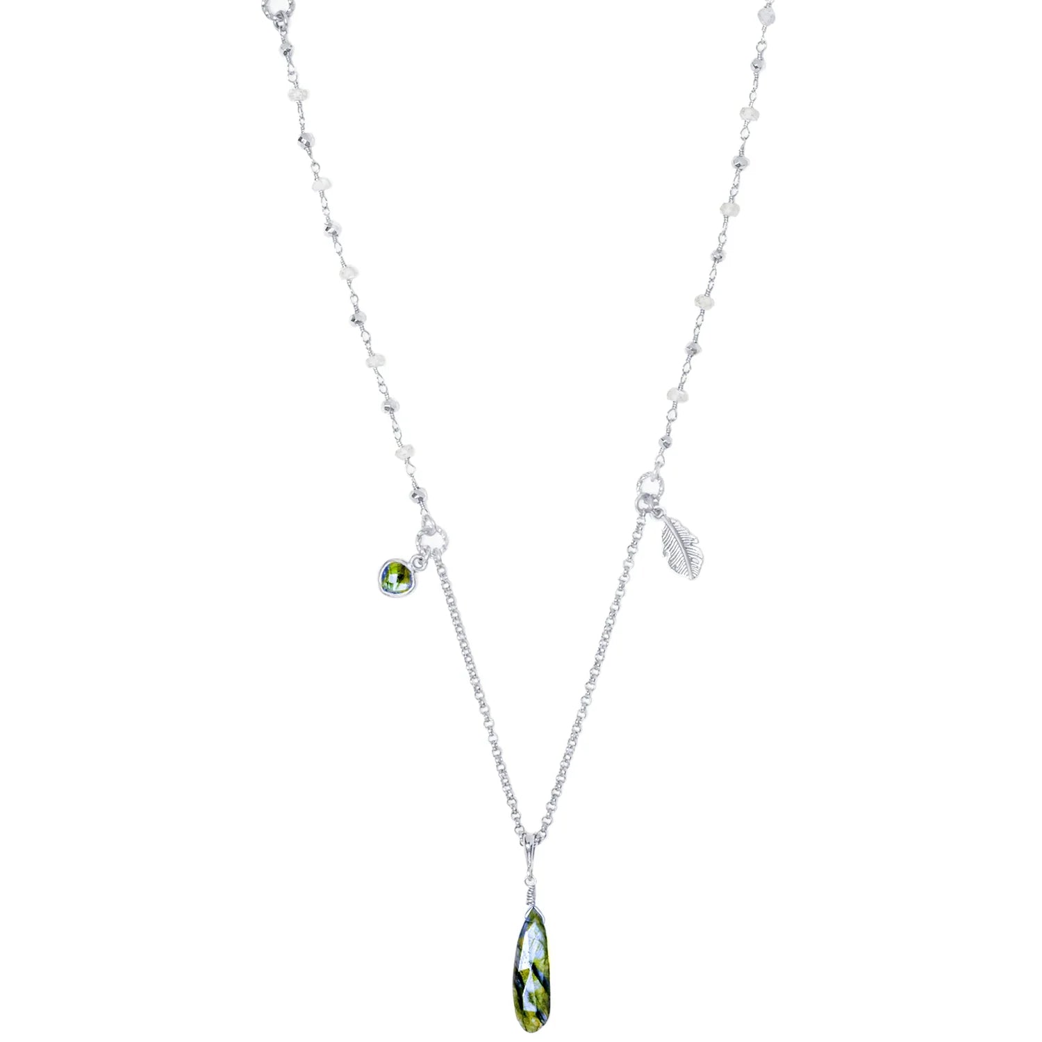 Colette Artisan Labradorite Charm Necklace - BeachBu Jewelry