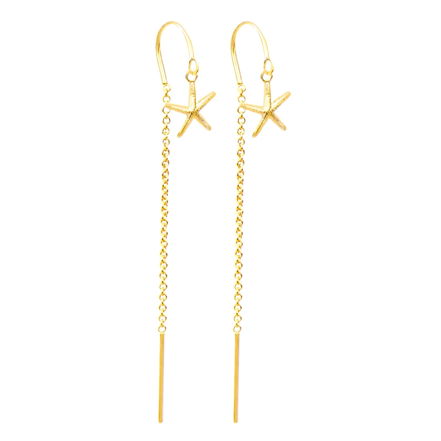 Starfish Charm Threader Earrings