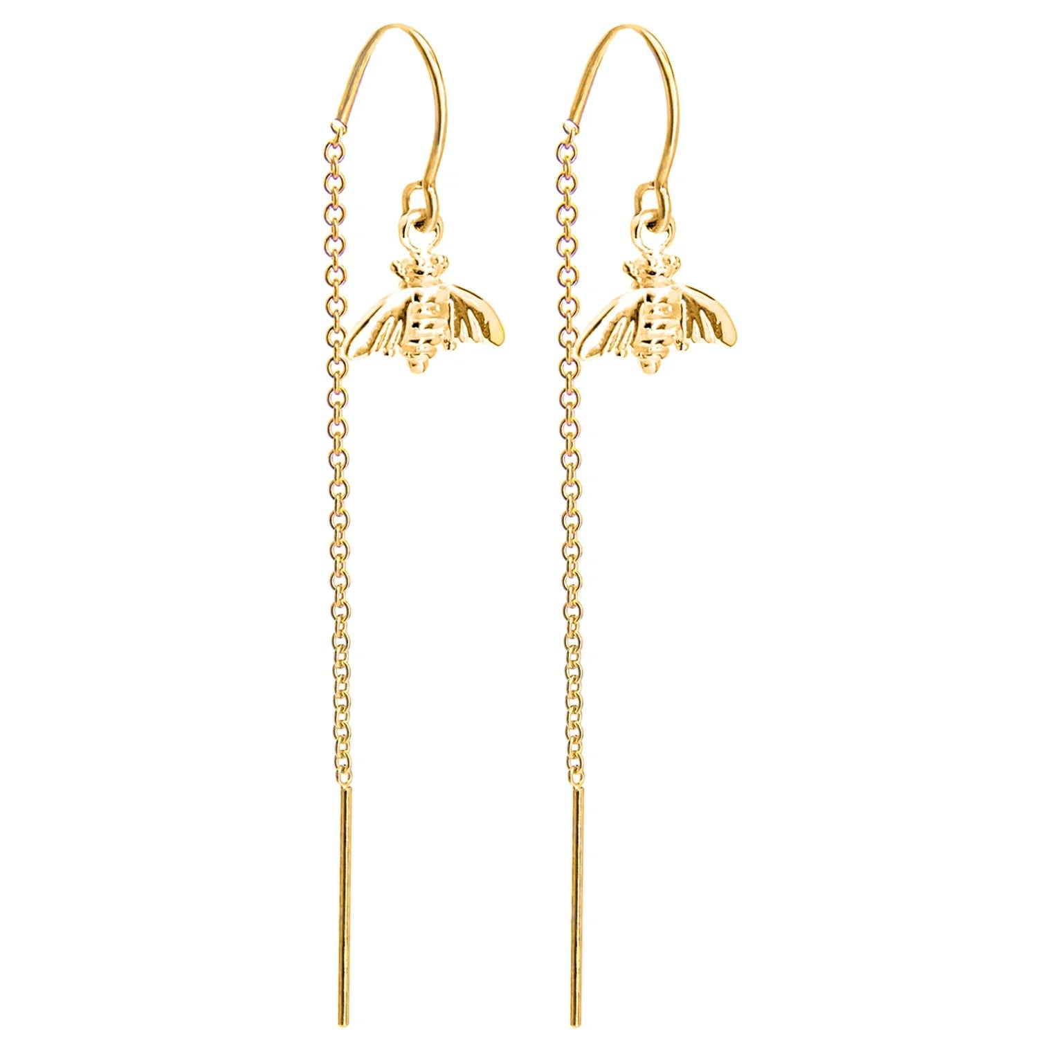 Bumblebee Charm Threader Earrings