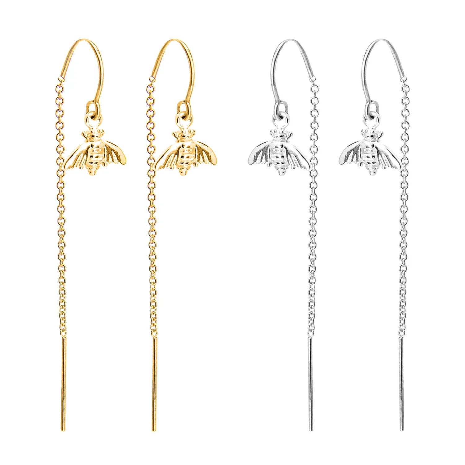 Bumblebee Charm Threader Earrings