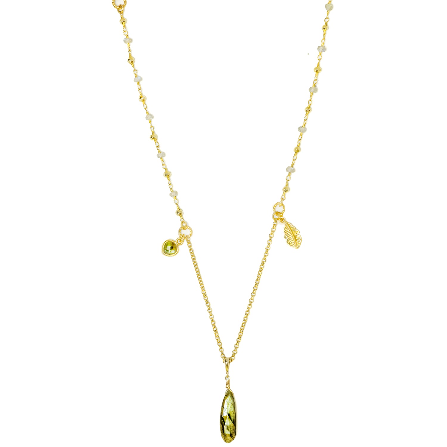 Colette Artisan Labradorite Charm Necklace