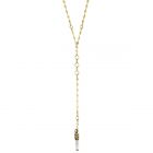 Electra Lariat Necklace in Gold